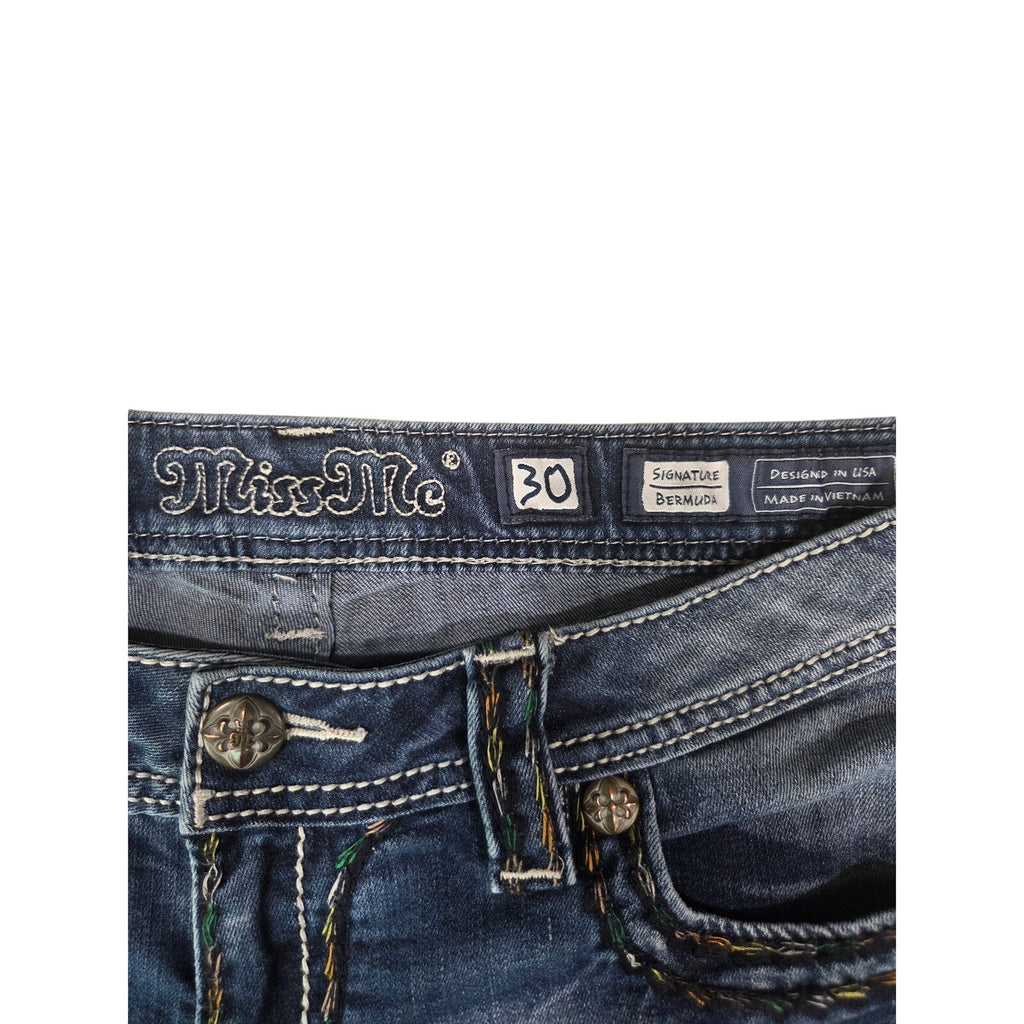 Miss Me Signature Bermuda Denim Shorts Size 30
