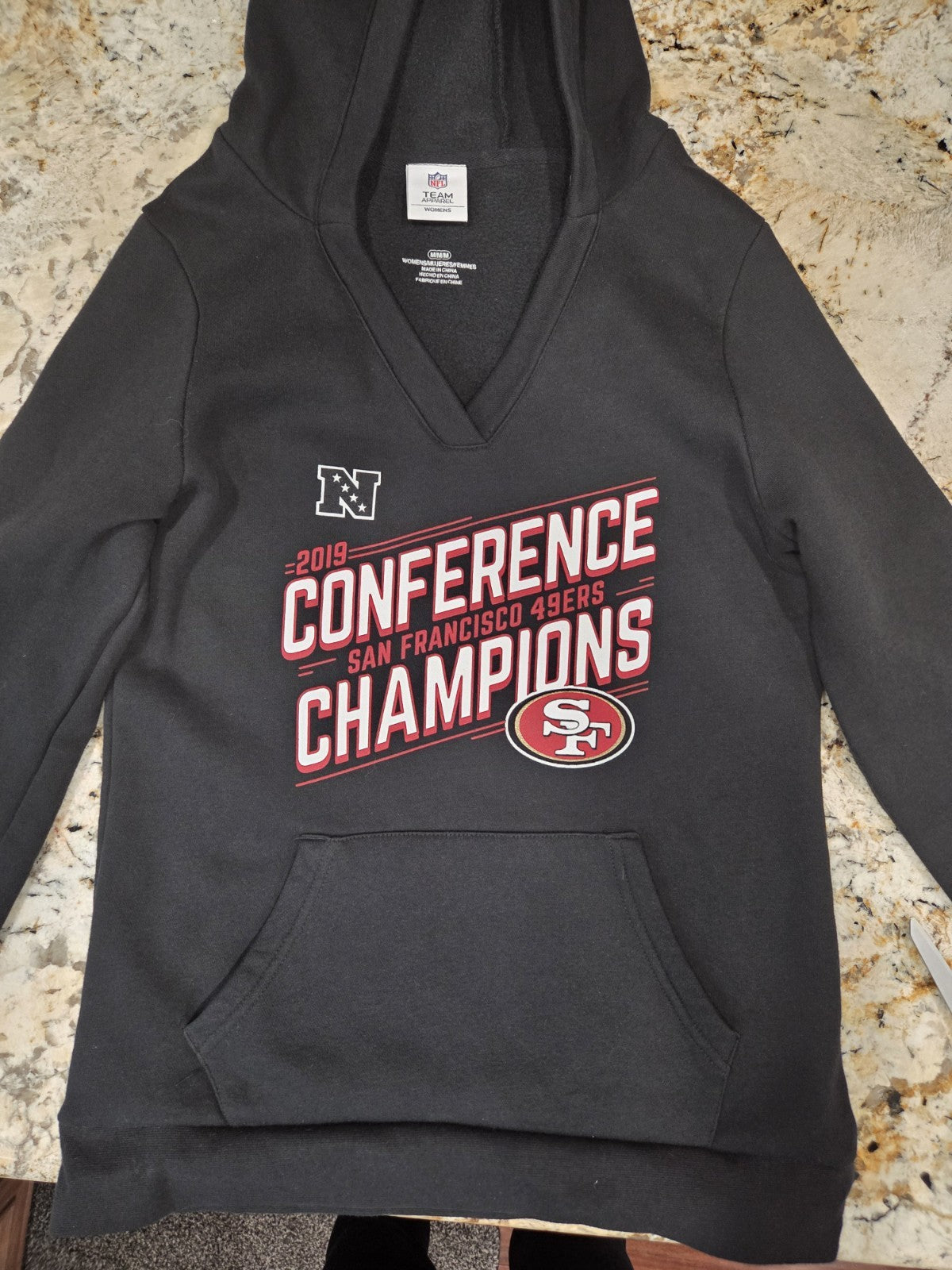 San Francisco 49ers V Neck Hoodie Women's Size M0