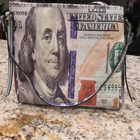 100 Dollar Bill Currency Print Tote Bag0