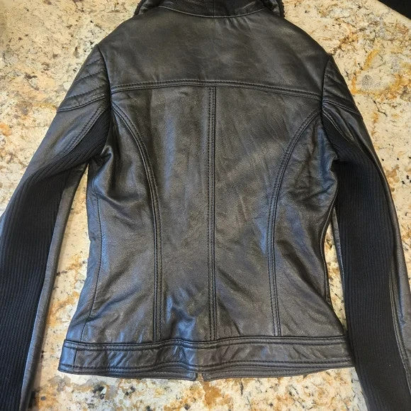 Wilson's Black Leather Jacket Women's XS9