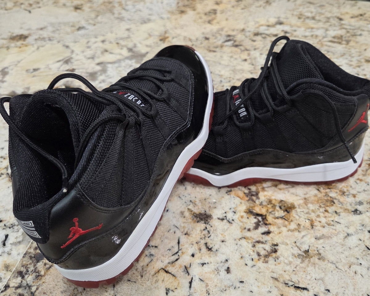 Kids NIKE JORDAN 11 RETRO BRED (PS) BLACK-RED SZ 3Y [378039-010] 0