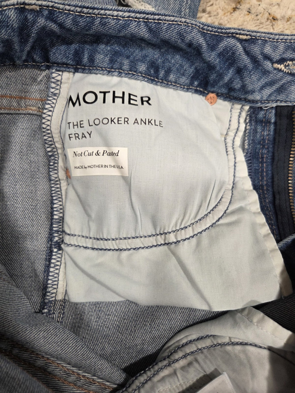 NWT Mother The Looker Ankle Fray Jeans Not Cut & Pasted Women's Size 248