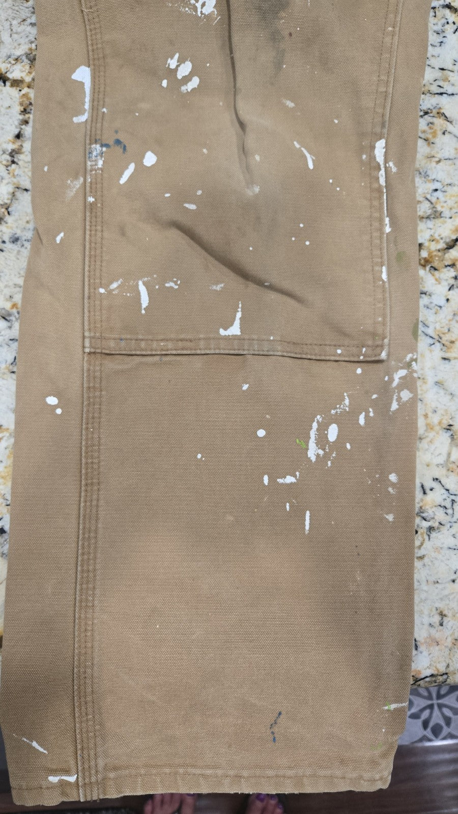 Vintage Carhartt Canvas Double Knee Pants  34x32  B136 BRN actual inseam 31.5 "4