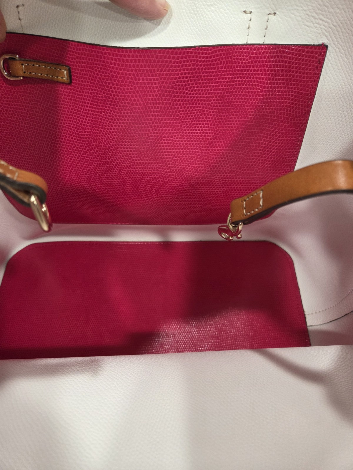 Dooney & Bourke Janette Tote Fuchsia/White3