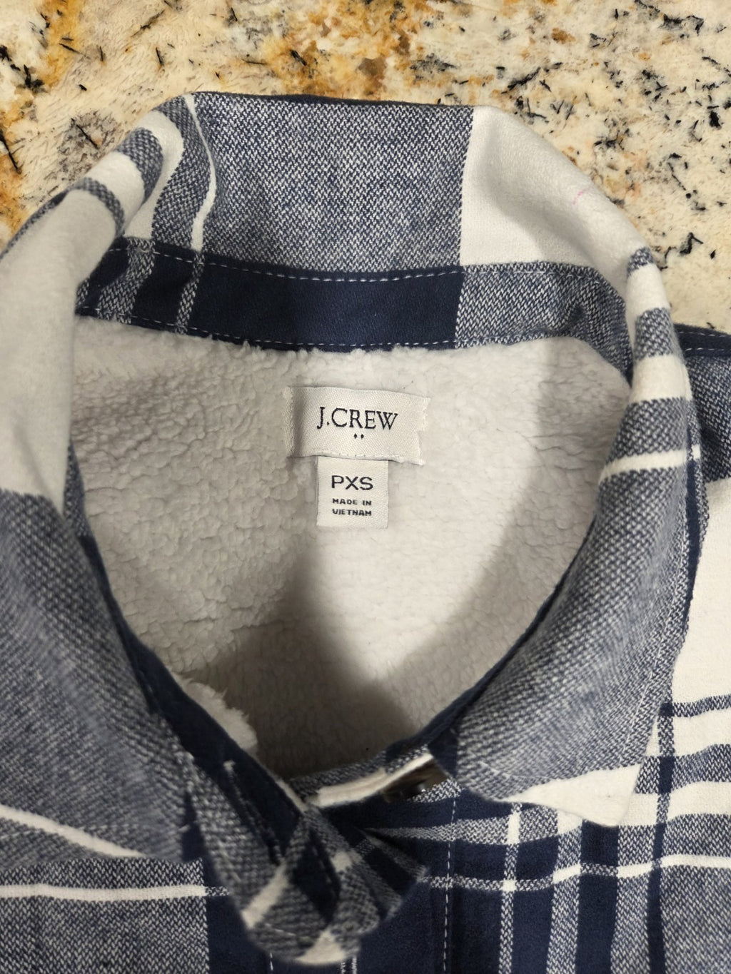 J. Crew 90's Plaid Sherpa Lined Shirt Jacket Women's Petite XS 3