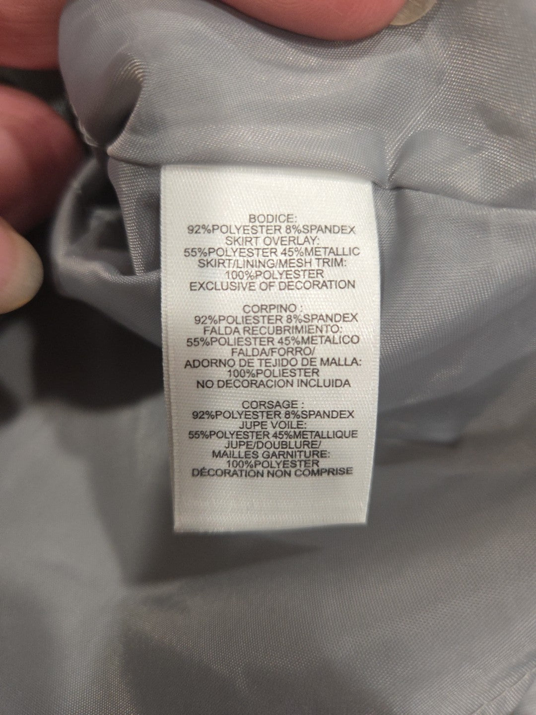 Girls Sweet Heart Rose Silver Gray Glitter Sz 5 With Tie Back Poly/spandex Dress4