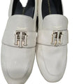 NWOT Tommy Hilfiger Creme Colored Flats with Gold & White Tone Logo Size 80