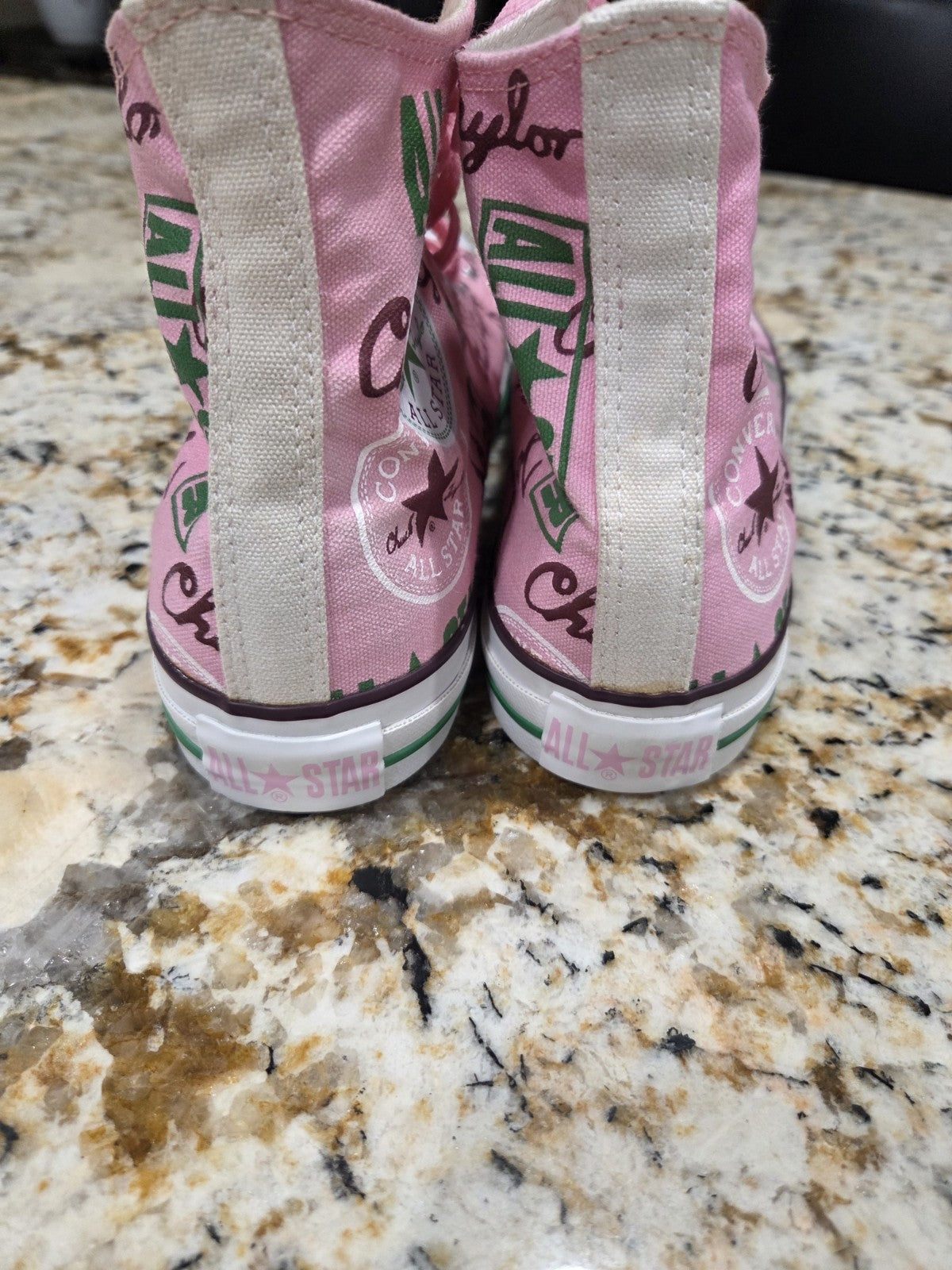 NWOB Converse Allstar High Top with Repeated Logo Men's Size 8 Women's Size 10 2