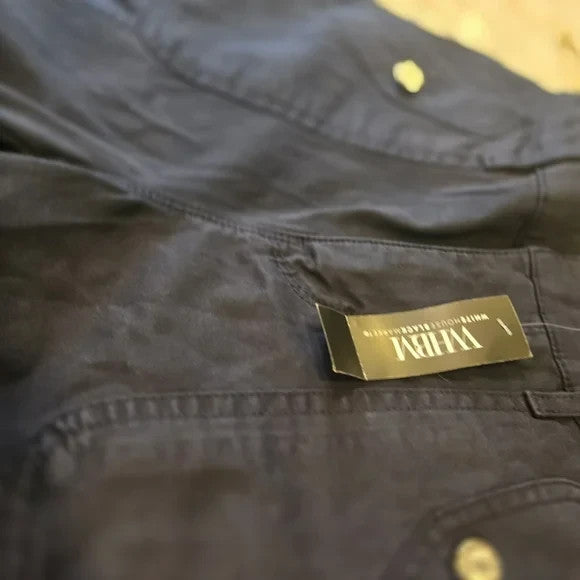 NWT White House Black Market High Rise Slim Ankle Pret-A-Jet Dark Navy Pants4