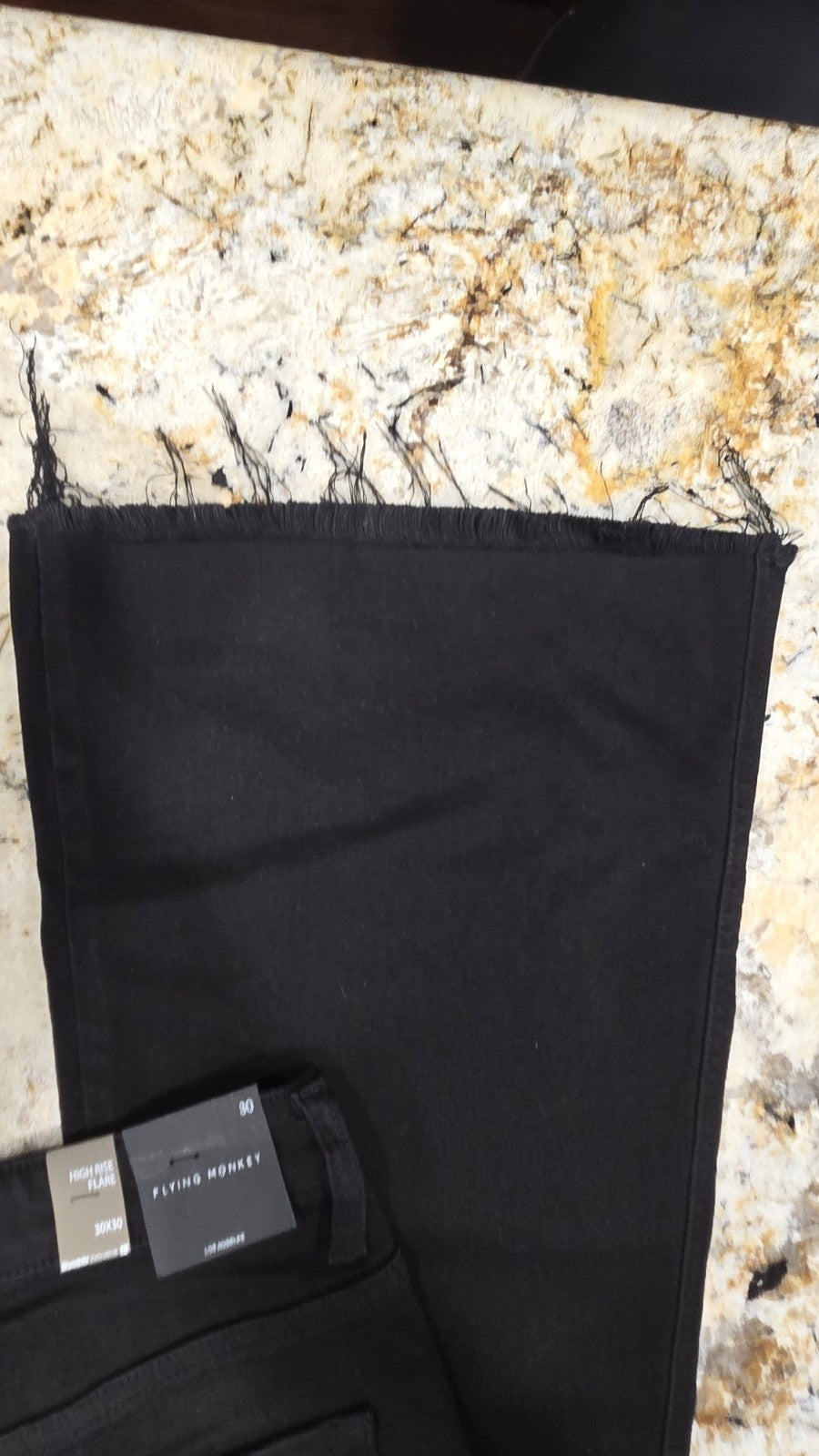 Flying Monkey Jeans 30x30 NWT Black High Rise Flare 3