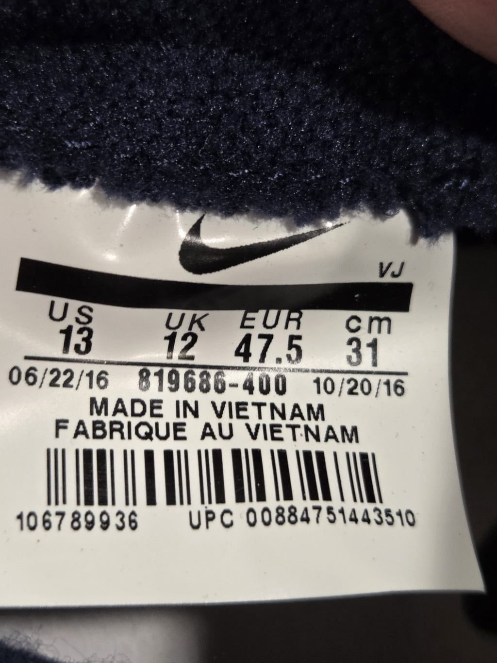 Nike Sock Dart Men's Navy Blue Sneakers Midnight Size 13 NWOB5