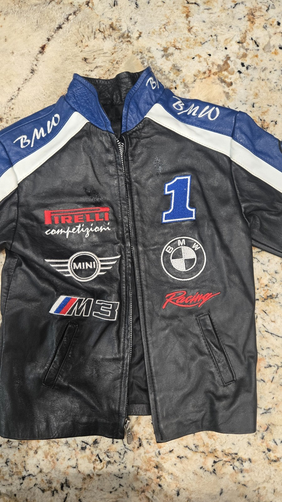 Bmw Leather Racing Jacket For A Toddler Size 4t Or 5t???0