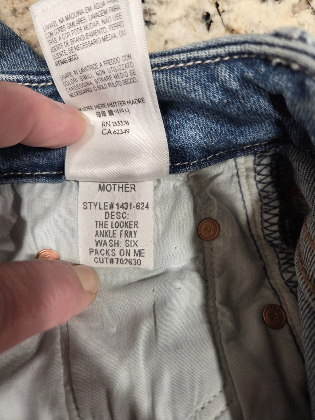 NWT Mother The Looker Ankle Fray Jeans Not Cut & Pasted Women's Size 2410