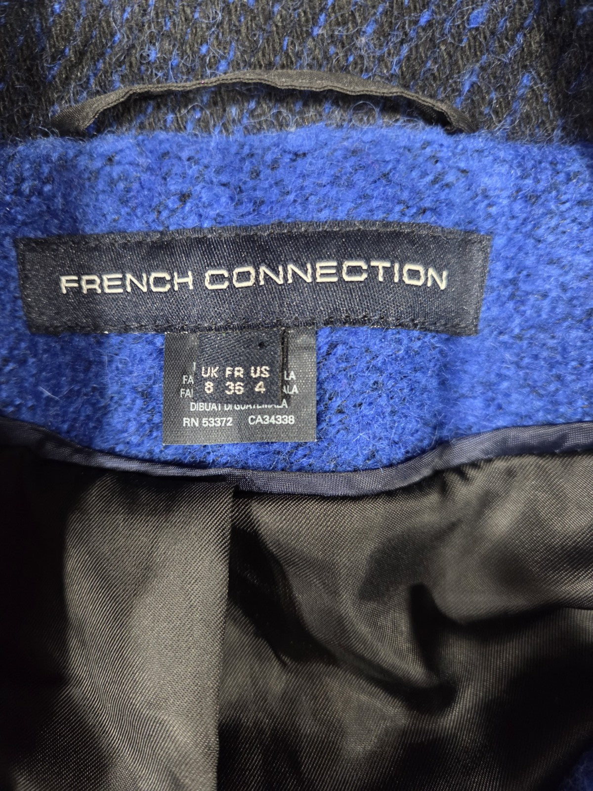 French Connection Tweed Moto Womens Jacket Size 41