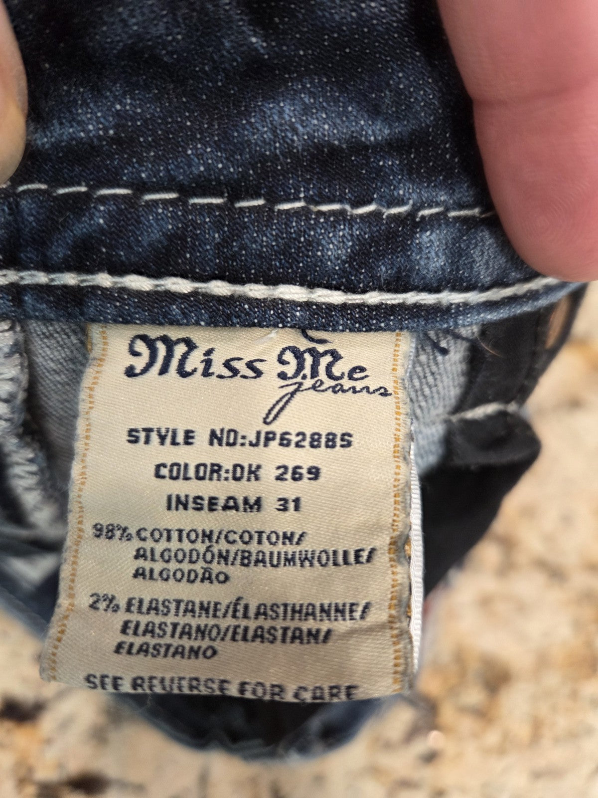 Miss Me Womens Jeans American Flag With Stars Signature Skinny Size 26x314