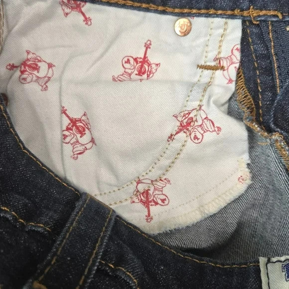 True Religion Boot Cut Jeans with Signature Stitching Women's Size 26 made USA5