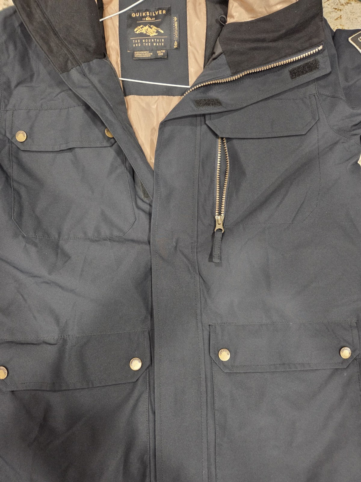 NWOT Quiksilver Dry Flight Men's Coat The Mountain And The Wave 10K Size XS3