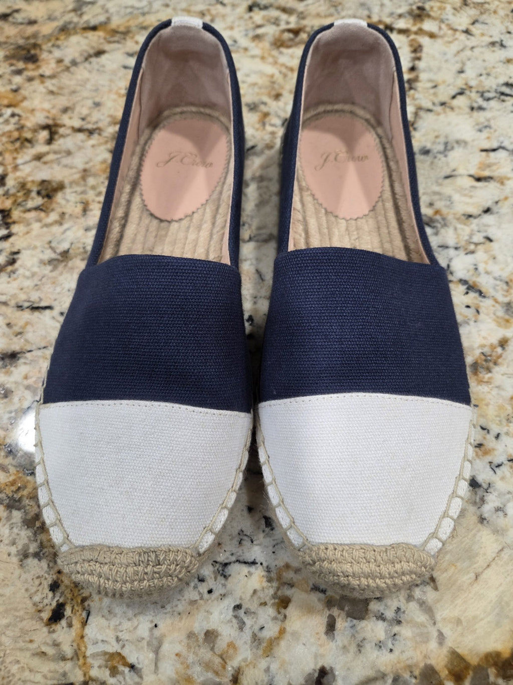 J. Crew Women's Espadrilles Shoes in Canvas with Toe Cap Size 7.50