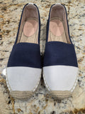 J. Crew Women's Espadrilles Shoes in Canvas with Toe Cap Size 7.50
