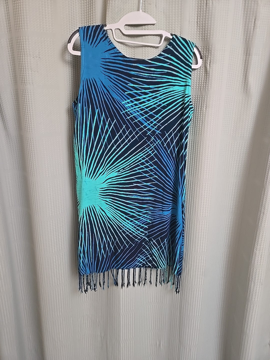 NWT Caribelle Batik Frill Tank Dress Size M6