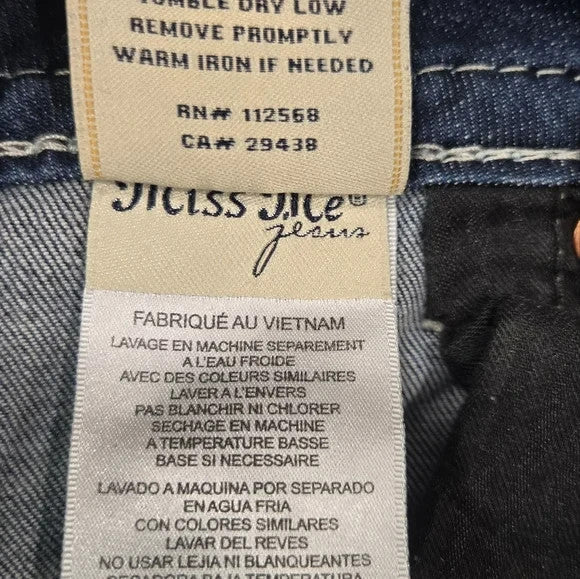 Miss Me Designer Denim Capris with Decorative Stiching Size 266