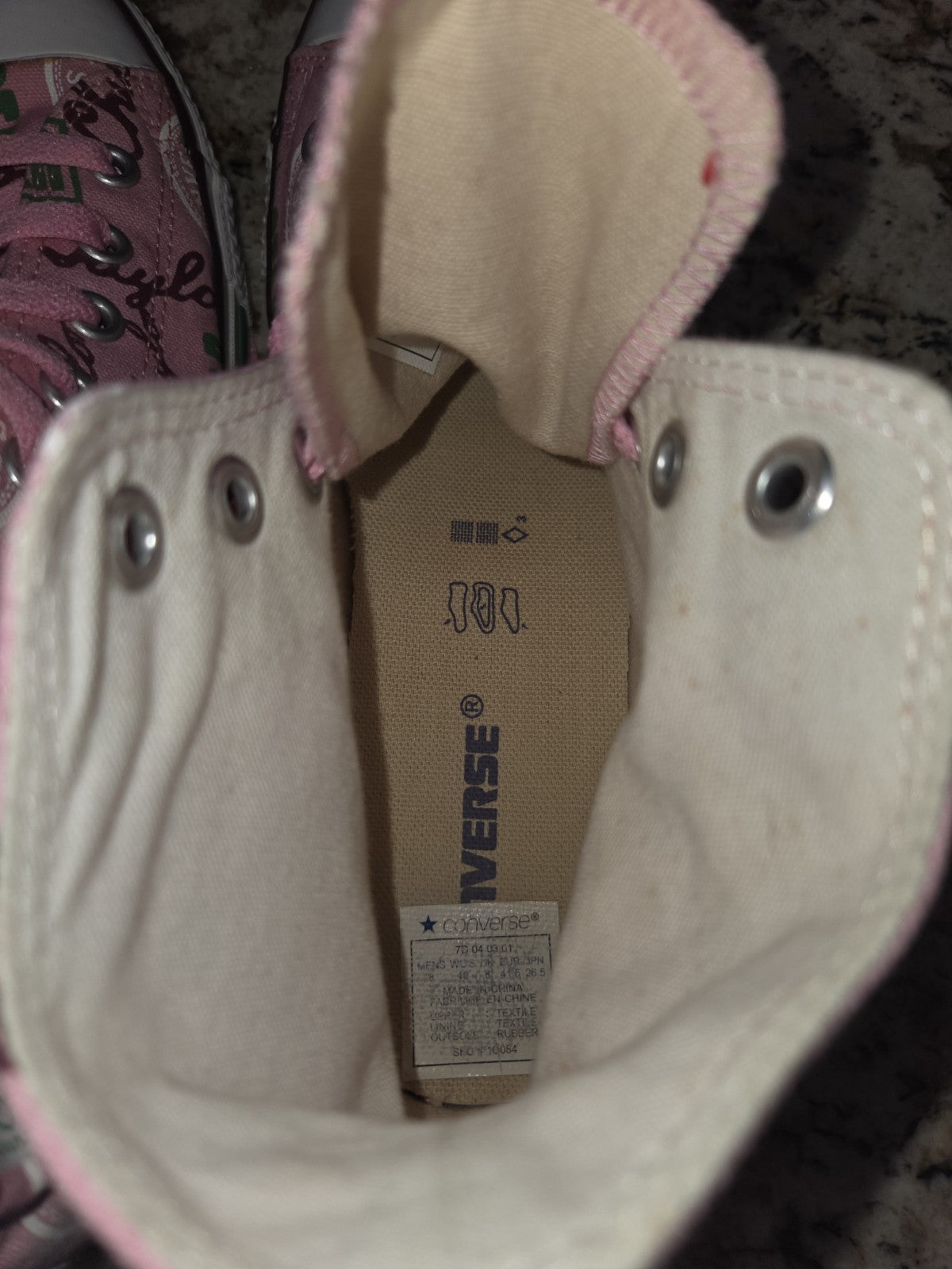 NWOB Converse Allstar High Top with Repeated Logo Men's Size 8 Women's Size 10 6