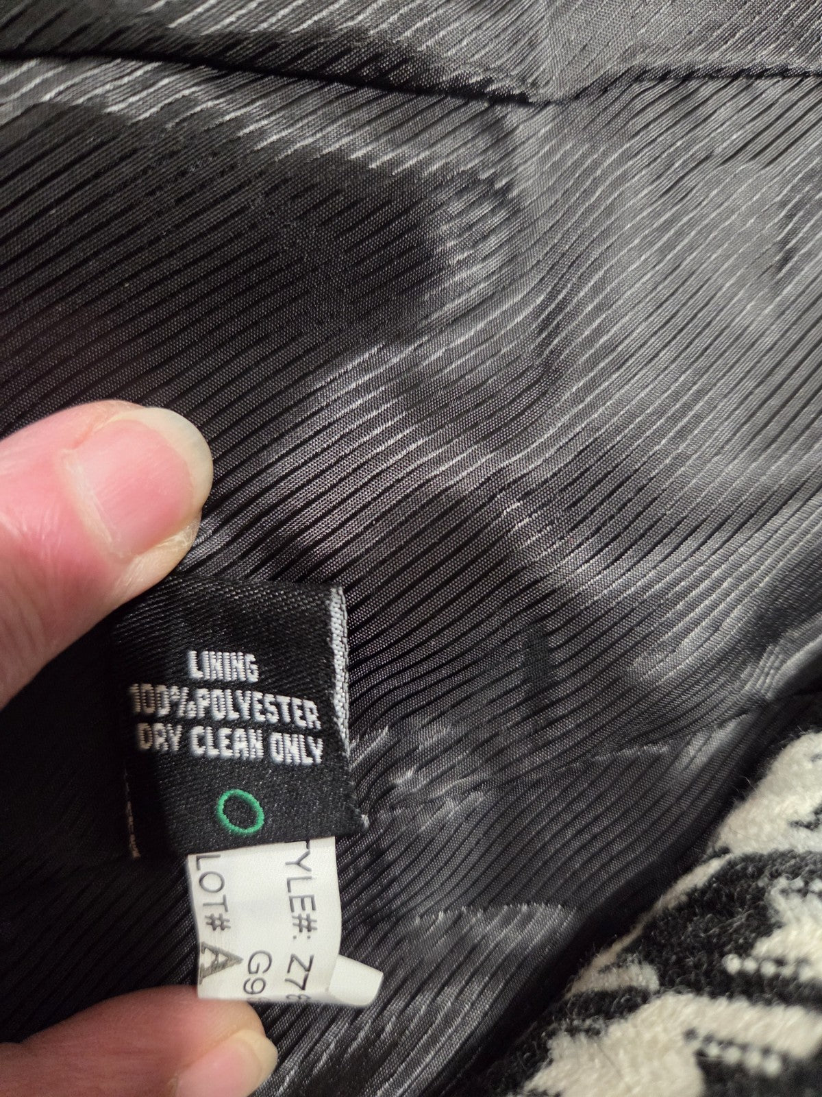 Dalia Black And White Pea Coat With Removable Faux Fur Collar Size 87