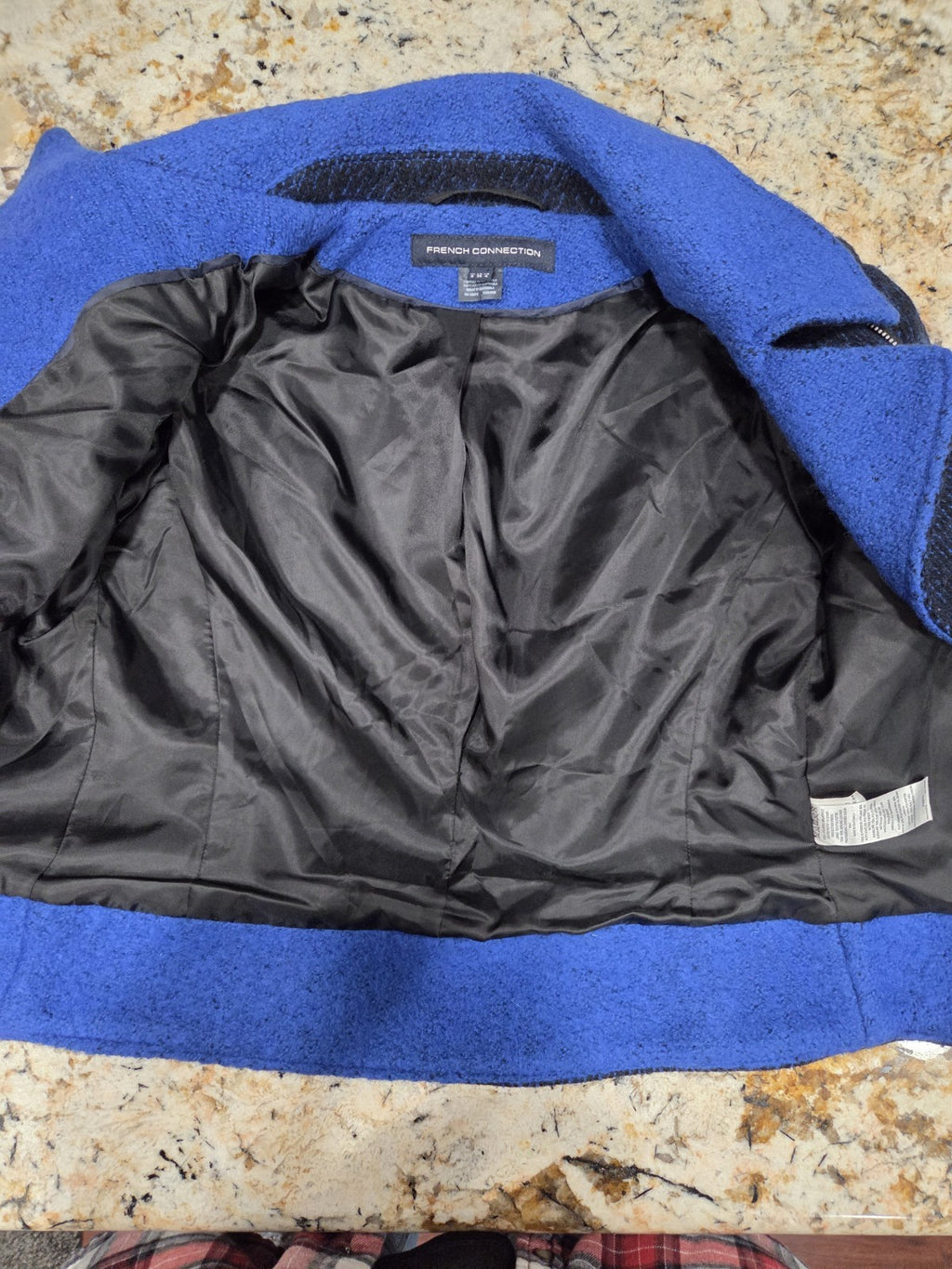 French Connection Tweed Moto Womens Jacket Size 45