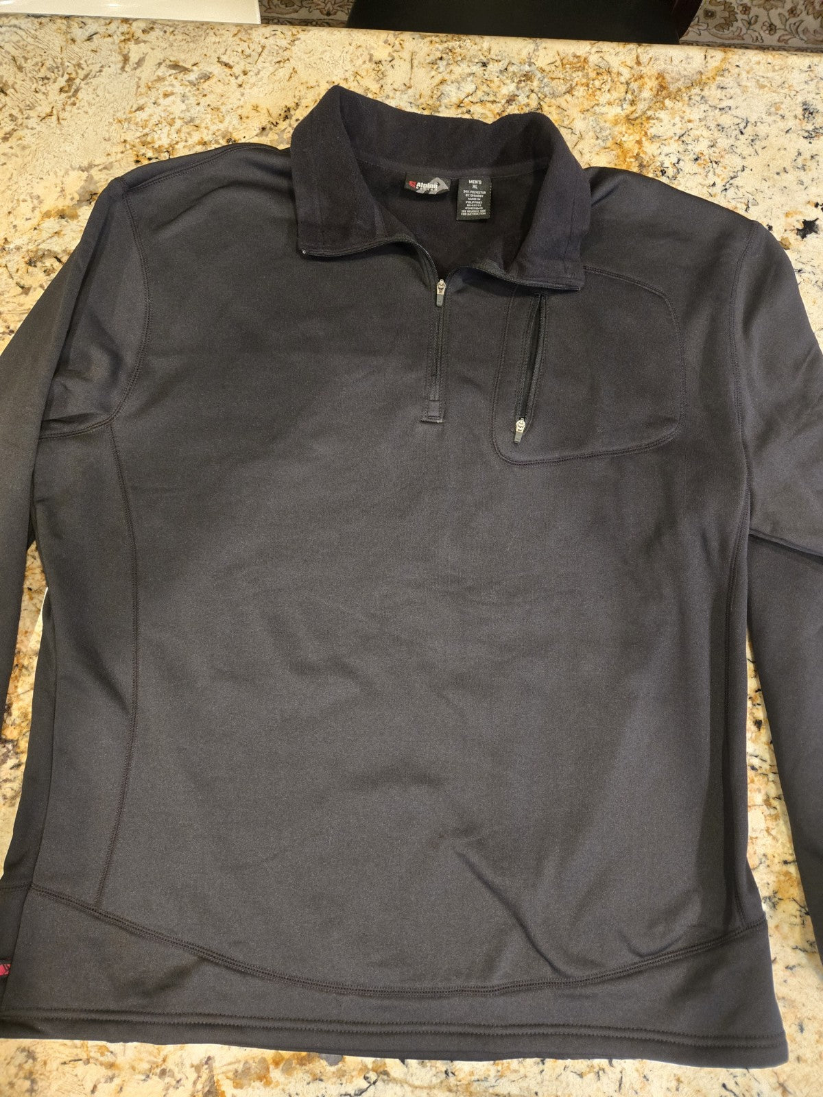 Alpine Design Men’s Sweater Size XL Blue 1/4 Zip Long Sleeve Warm0