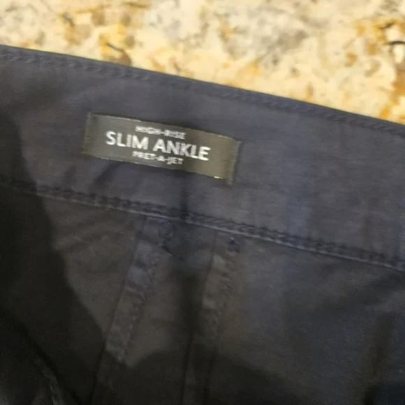 NWT White House Black Market High Rise Slim Ankle Pret-A-Jet Dark Navy Pants7