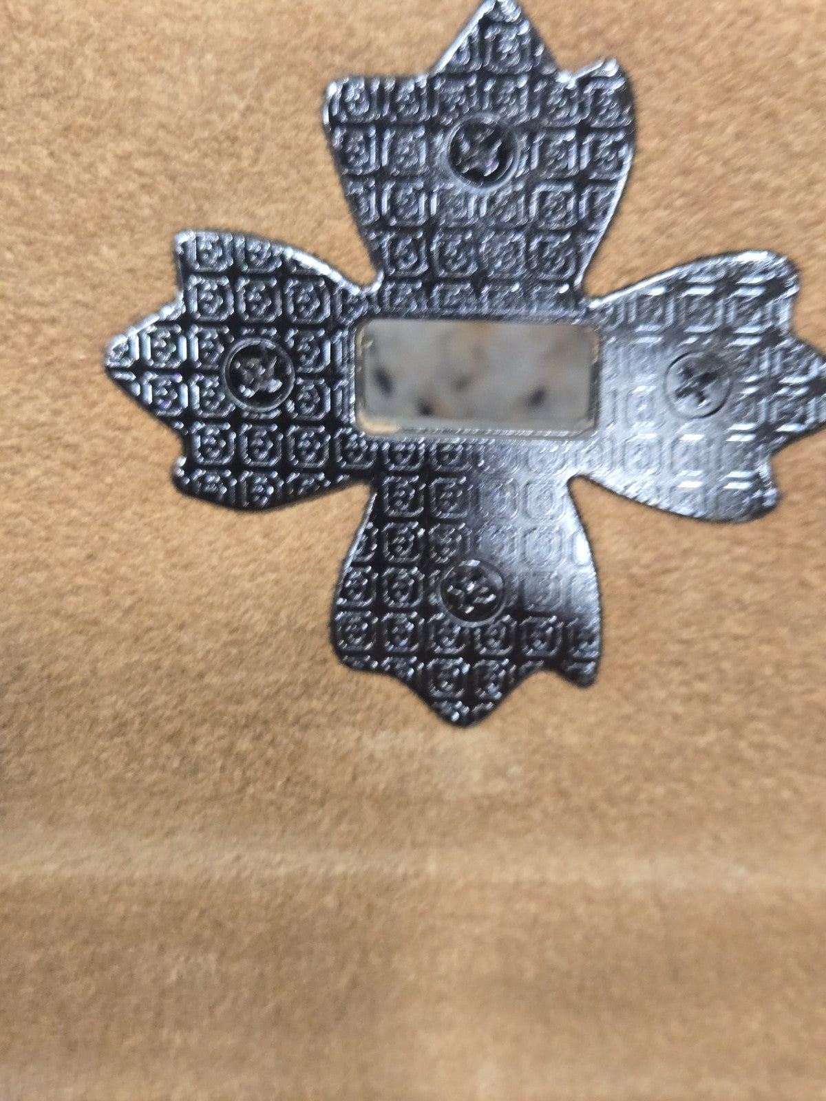 Patricia Nash Consilina Floret Leather Twist Lock Crossbody Bag Red /silver4