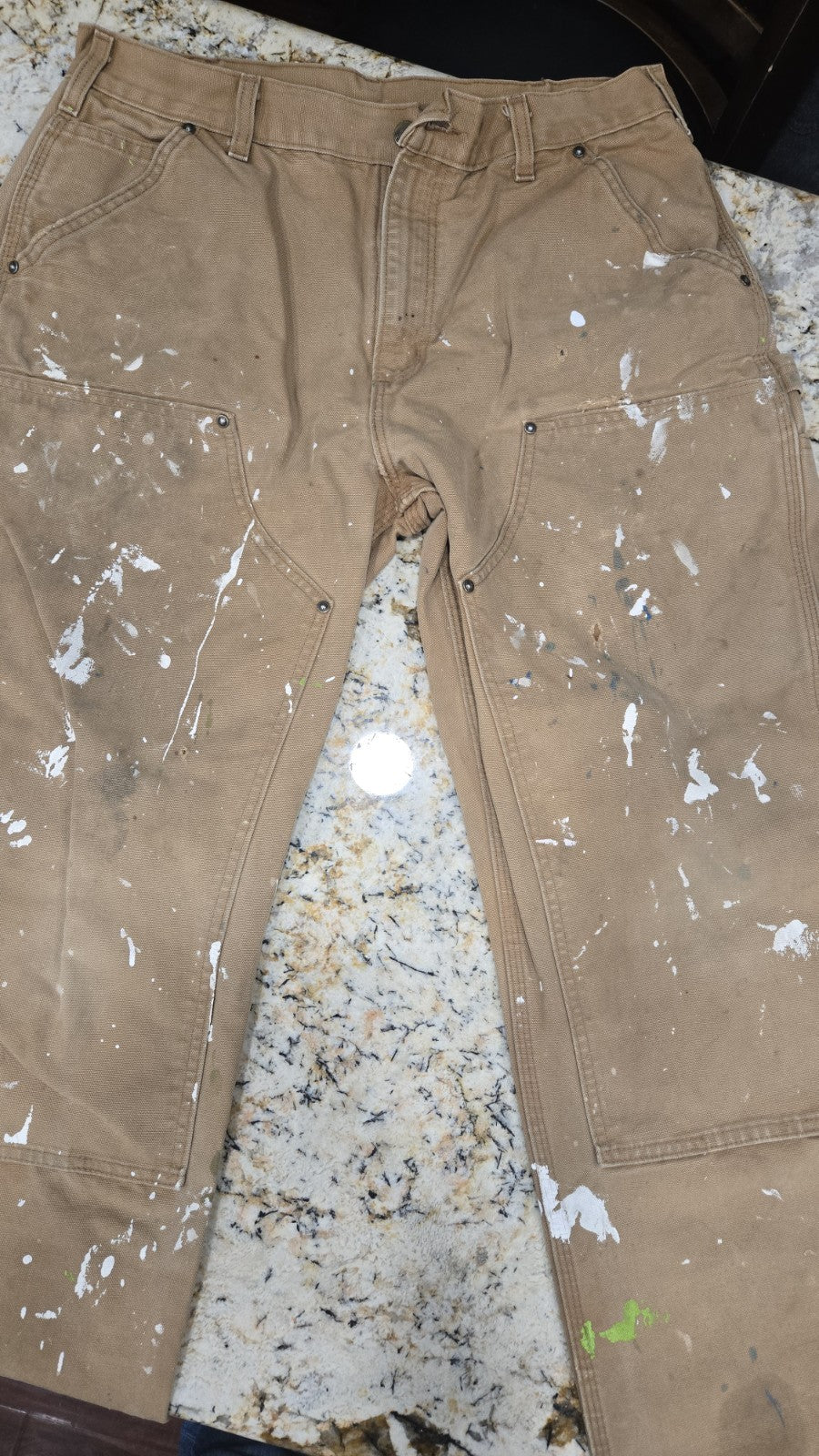 Vintage Carhartt Canvas Double Knee Pants  34x32  B136 BRN actual inseam 31.5 "0