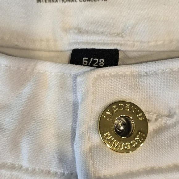 NWT INC White Mid Rise Skinny Jeans Women's Size 61