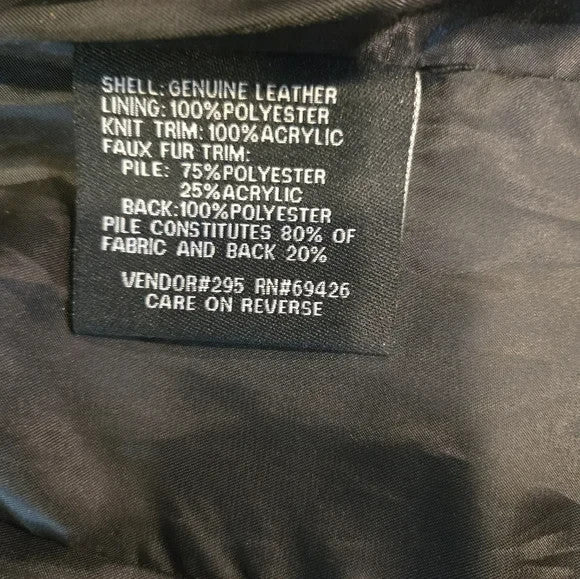 Wilson's Black Leather Jacket Women's XS2