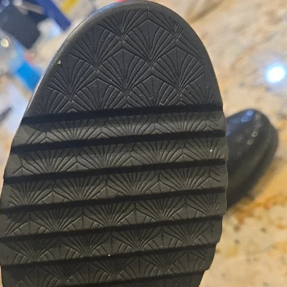 Bettye Muller Black Leather Loafers Classic low Wedges Women's Size 6.56