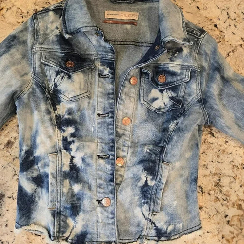 Anthropologie Pilcro Blue Distressed Jean Jacket Women's Size XS0