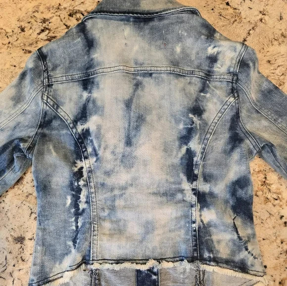 Anthropologie Pilcro Blue Distressed Jean Jacket Women's Size XS6
