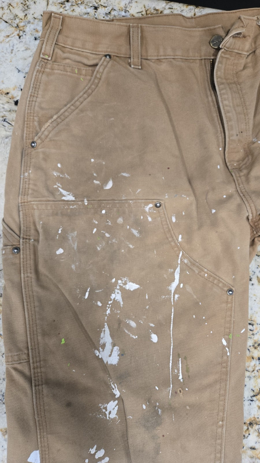 Vintage Carhartt Canvas Double Knee Pants  34x32  B136 BRN actual inseam 31.5 "3