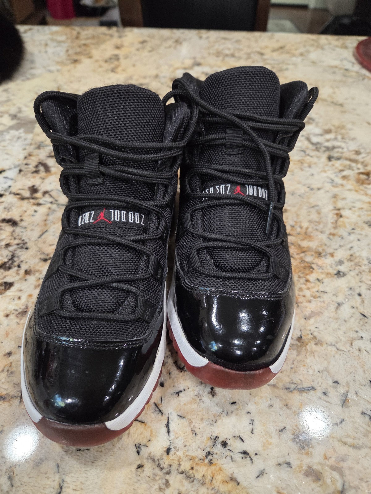 Kids NIKE JORDAN 11 RETRO BRED (PS) BLACK-RED SZ 3Y [378039-010] 3