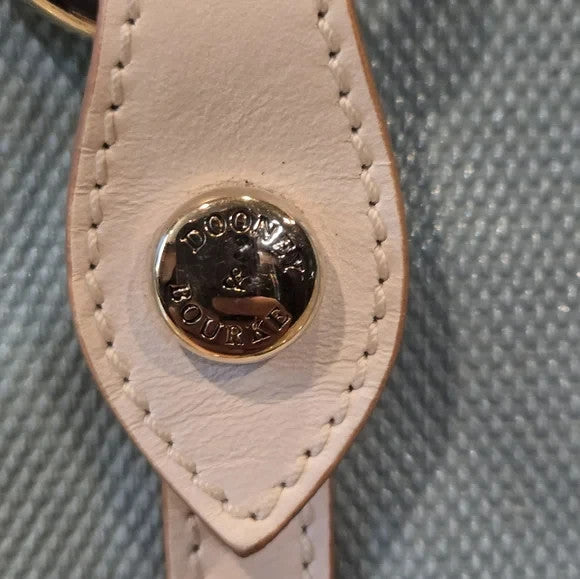 NWT Dooney & Bourke Blue and White Shoulder Bag with Modern Design2