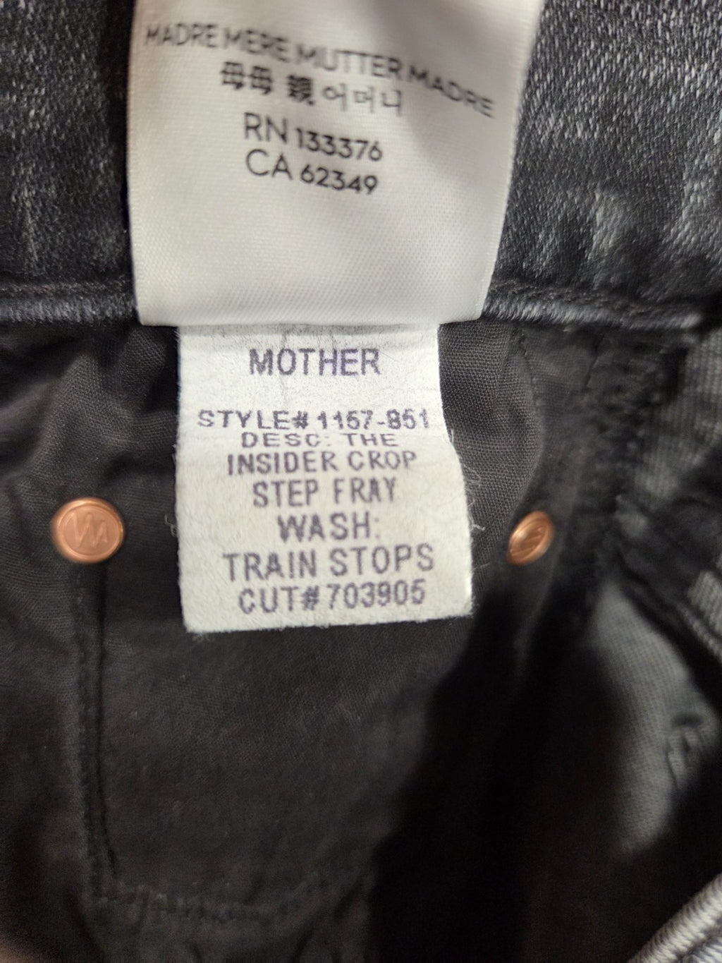 NWOT Mother The Insider Crop Step Fray Jeans In Train Stops Women's Size 249