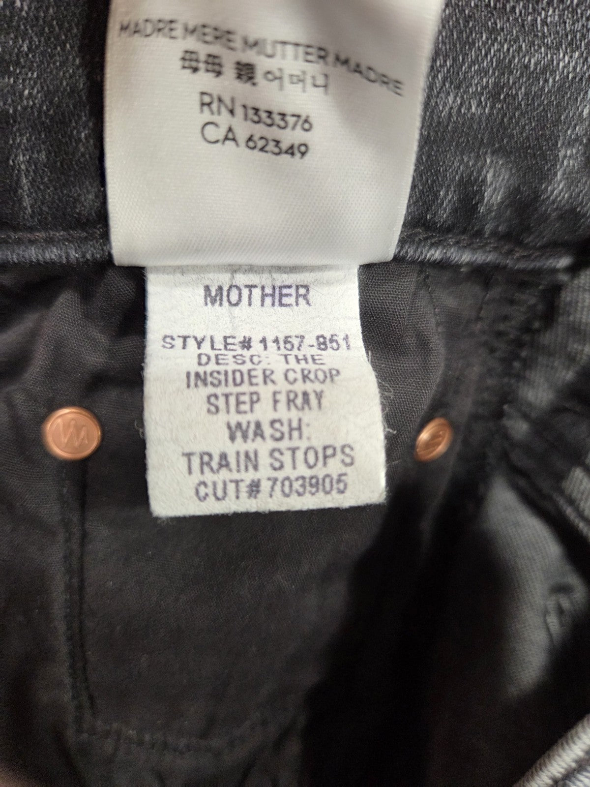 NWOT Mother The Insider Crop Step Fray Jeans In Train Stops Women's Size 249