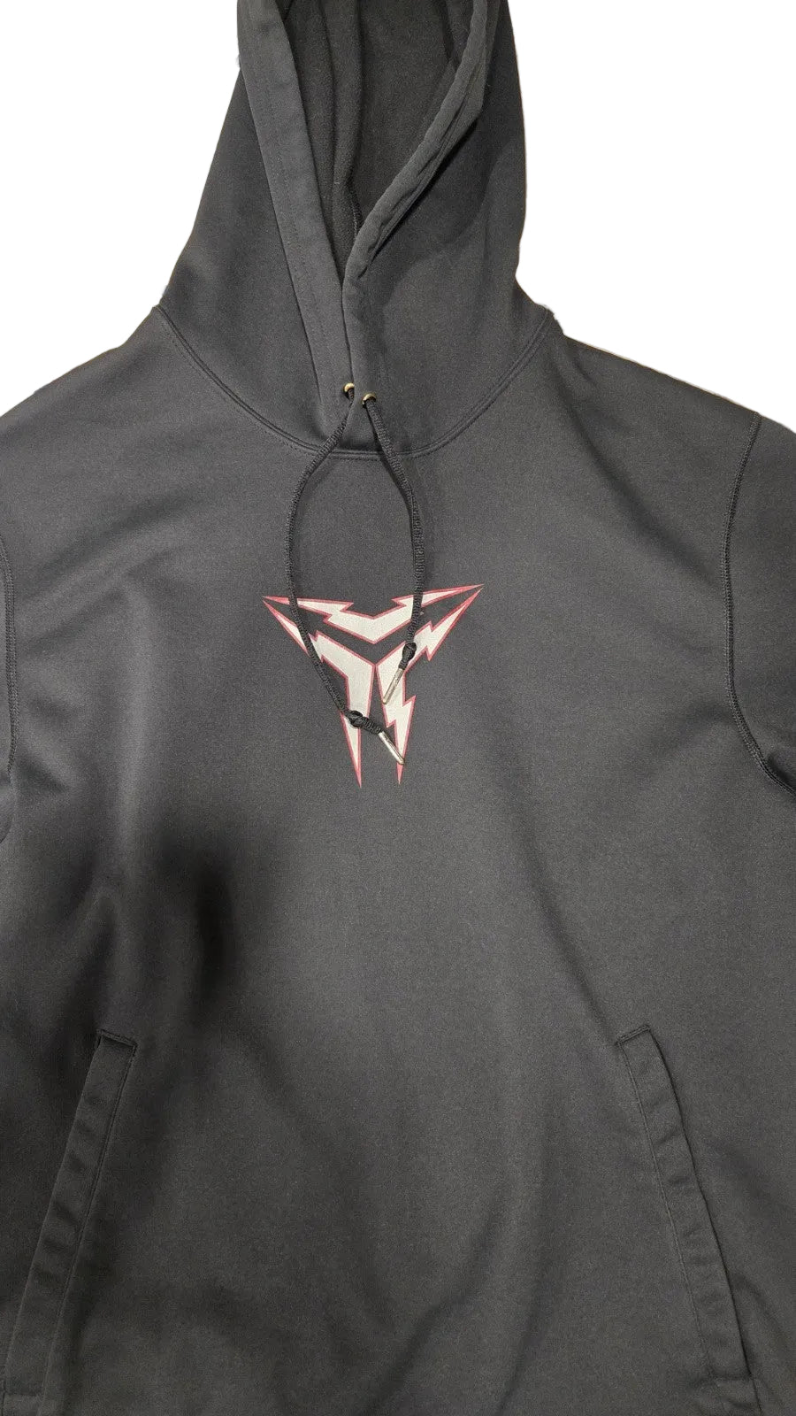 Nike Kobe Bryant Black Mamba Logo Therma Hoodie Sweatshirt Fleece Lined Grey M0