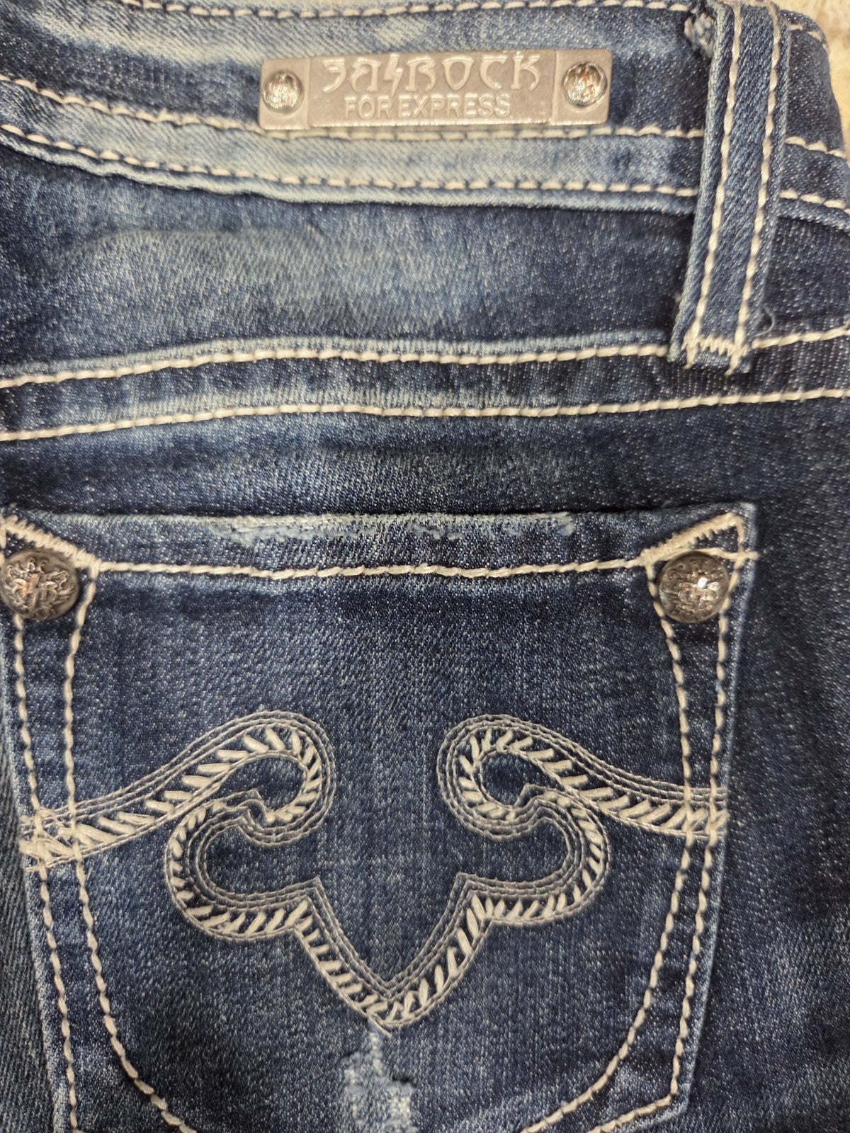 ReRock for Express Skinny Jeans Low Rise Size 2 Regular (29 x 31) 1