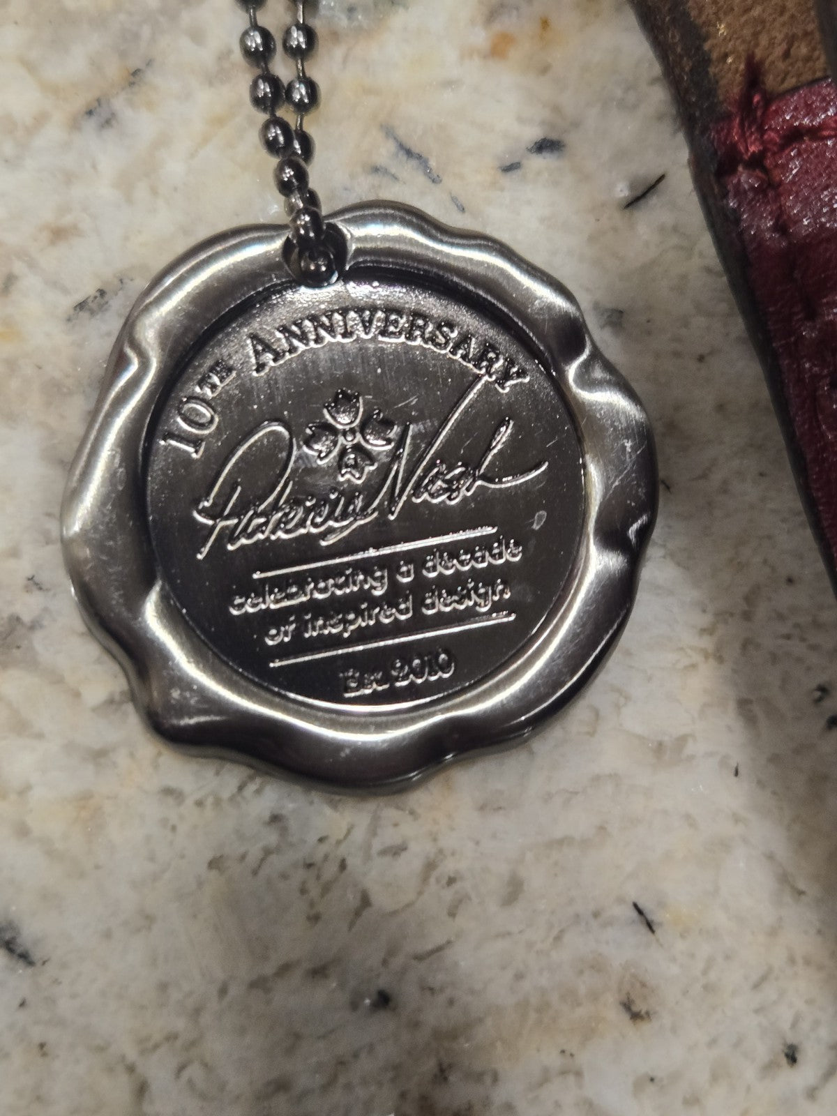 Patricia Nash Consilina Floret Leather Twist Lock Crossbody Bag Red /silver1