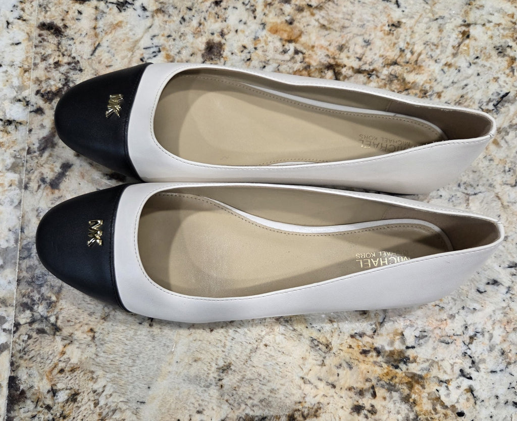 Michael Kors Rebecca Flats Wht/Blk Women's Size 8 NWT5