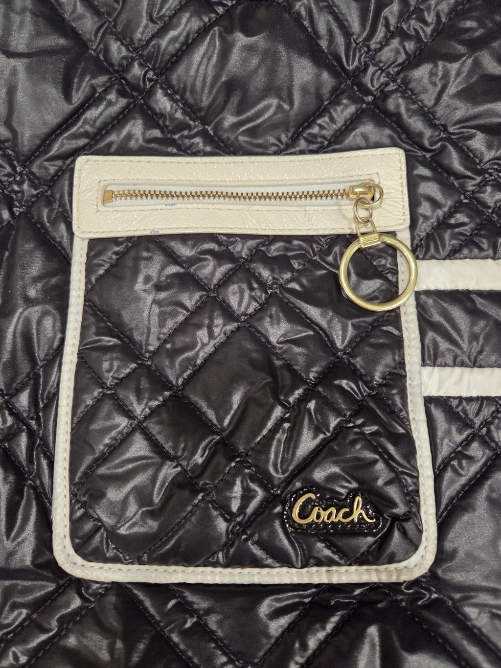 Vintage Coach Poppy Ski Bunny Quilted Glam Tote1