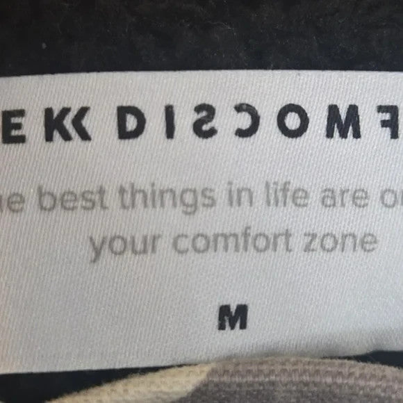 Seek Discomfort Black Fleece Hoodie Men's Size M4