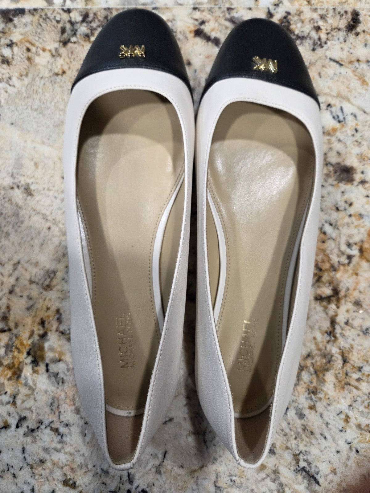 Michael Kors Rebecca Flats Wht/Blk Women's Size 8 NWT2