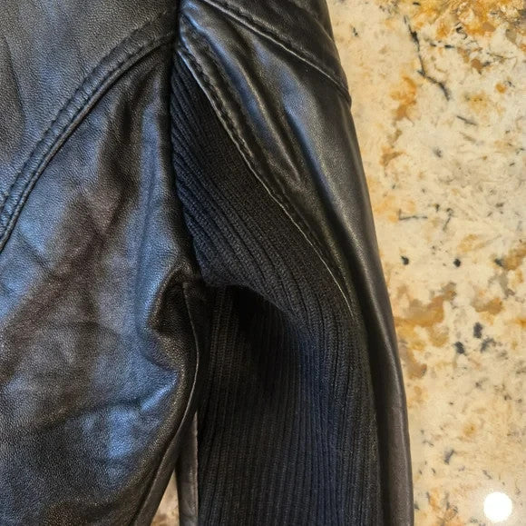 Wilson's Black Leather Jacket Women's XS10
